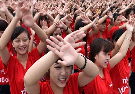 12.000 đoàn viên, thanh niên hát Quốc ca dưới cờ Tổ quốc